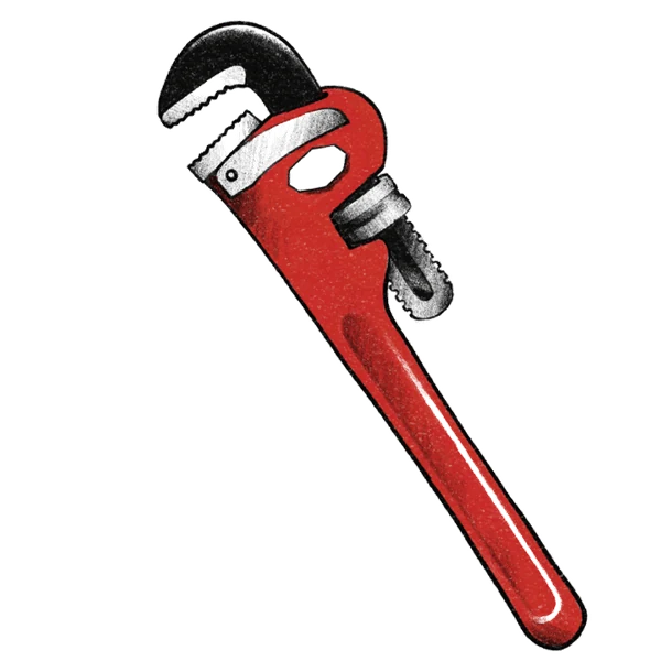 Pipe wrench illustration